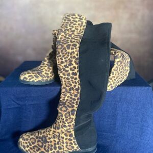 Unisa Over the Knee Boots Brown and Black